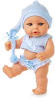 Berjuan babypop Mini Baby 20 cm meisjes lichtblauw - thumbnail
