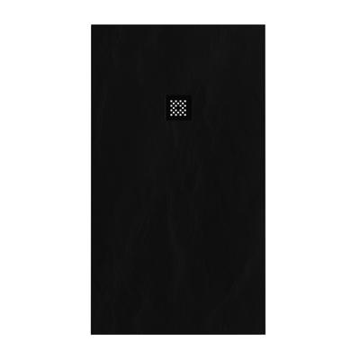 Douchebak Sanitop Just Creating Relievo Crag 90x160 cm Mat Zwart Topa