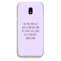 Gek: Samsung Galaxy J3 (2017) Transparant Hoesje