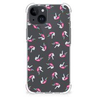 Doorzichtige Silicone Hoesje voor iPhone 15 Plus Unicorns - thumbnail