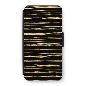 Gouden strepen: iPhone 12 Flip Hoesje