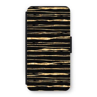 Gouden strepen: iPhone 12 Flip Hoesje