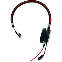 Jabra Evolve 40 MS Mono On Ear headset Telefoon Kabel Stereo Zwart, Rood Noise Cancelling Microfoon uitschakelbaar (mute) - thumbnail