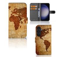 Samsung Galaxy S24 | Flip Cover | Wereldkaart