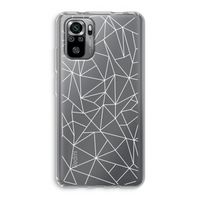 Geometrische lijnen wit: Xiaomi Redmi Note 10S Transparant Hoesje