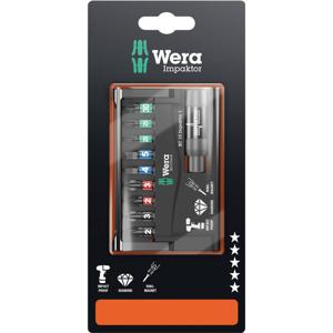 Wera 8740/51/55/67-9/IMP DC 05073980001 Bitset 10-delig Kruiskop Phillips, Kruiskop Pozidriv, Inbus, Binnen-Torx Impactor technologie
