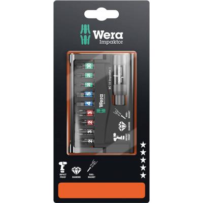 Wera 8740/51/55/67-9/IMP DC 05073980001 Bitset 10-delig Kruiskop Phillips, Kruiskop Pozidriv, Inbus, Binnen-Torx Impactor technologie