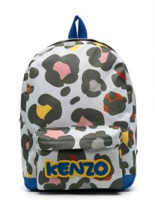 Kenzo Kids sac à dos Rucksack à imprimé léopard - Vert