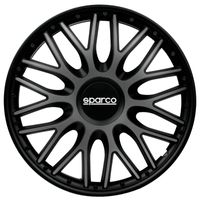 4-Delige Sparco Wieldoppenset Roma 15-inch grijs/zwart SP1596GRBK - thumbnail