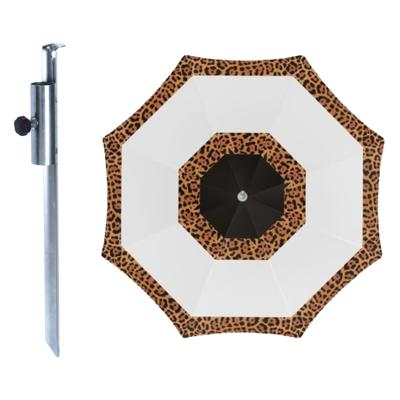 Strand / tuin / camping parasol Ghana - met metalen grondharing - D180 cm - verstelbaar