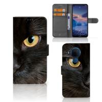 Nokia 5.4 | Telefoonhoesje | Met pasjeshouder | Zwarte Kat