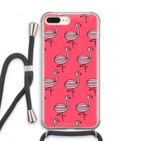 Flamingo: iPhone 7 PLUS Transparant Hoesje met koord