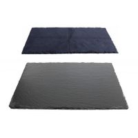 Setje van 2 stuks leisteen serveer plankjes/schalen - 30 x 40 cm en 17 x 34 cm Setje van 2 stuks leisteen serveer plankjes/schalen - 30 x 40 cm en 17 x 34 cm