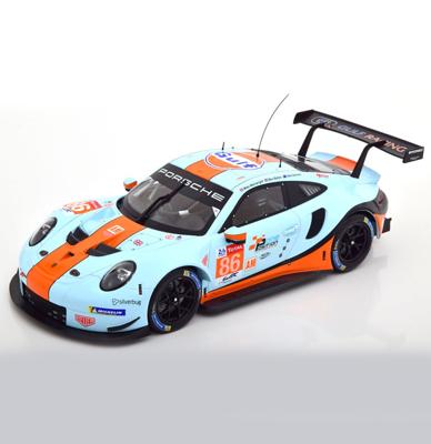 IXO - Porsche 911 RSR No.86, 24Hrs Le Mans 2018 “Gulf” Wainwright/Barker/Davison 1:18