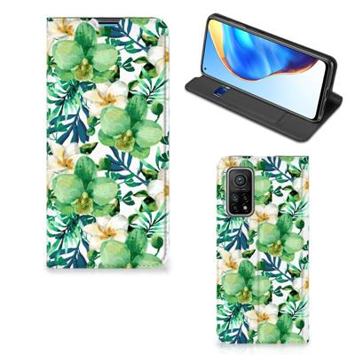 Xiaomi Mi 10T | 10T Pro Smart Cover Orchidee Groen Xiaomi Mi 10T | 10T Pro Smart Cover Orchidee Groen