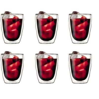 Set van 6 thermoglazen - BODUM - Pilatus - Dubbelwandig - 0,35 l - Transparant