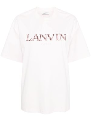 Lanvin t-shirt en coton à patchs logo - Rose