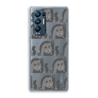 Cats: Oppo Find X3 Neo Transparant Hoesje Cats: Oppo Find X3 Neo Transparant Hoesje