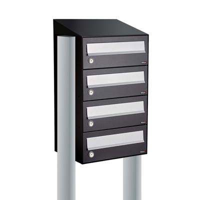 Allux Hive Set 1-Breed, 4-Hoog Met Dak Op Statief Zwart - 40030070_1x4ds