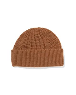 HEMA Kinder beanie wafel bruin (bruin)