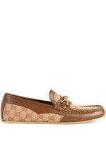 Gucci mocassins à logo GG - Marron