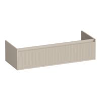 Brauer Hope Wavy - Onderkast - 120 cm - met 1 Softclose Lades Greeploos en 2 Sifon Uitsparingen Mat Beige