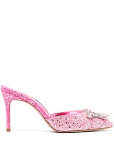 Sophia Webster mules Margaux 85 à paillettes - Rose