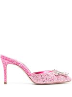 Sophia Webster mules Margaux 85 à paillettes - Rose