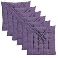 Stoelkussen Decorama - 6x - binnen/buiten - paars - 40 x 40 x 5cm - polyester Stoelkussen Decorama - 6x - binnen/buiten - paars - 40 x 40 x 5cm - polyester