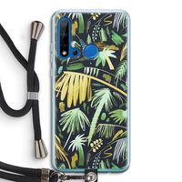 Tropical Palms Dark: Huawei P20 Lite (2019) Transparant Hoesje met koord