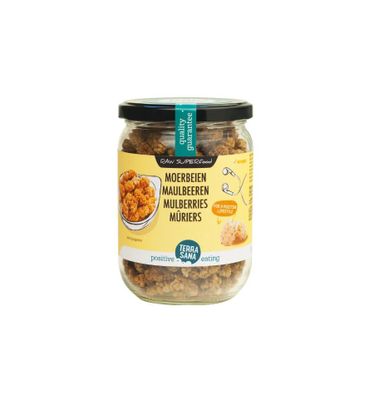 Raw moerbei bessen wit in glas bio
