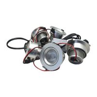 Set 5 x 4 Watt dimbare led inbouwspots Aluminium - 2700K