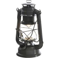 Lumineo Stormlantaarn - LED licht - antraciet grijs - 24 cm - Campinglamp/campinglicht   - - thumbnail