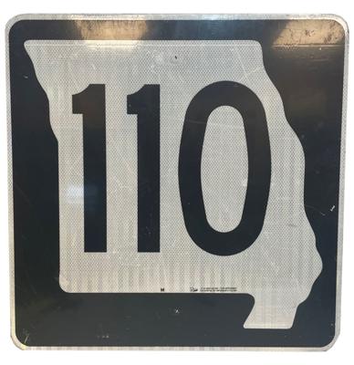 Missouri Route 110 Highway Origineel Straatbord
