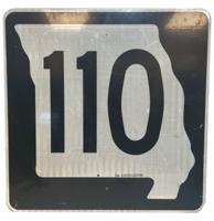 Missouri Route 110 Highway Origineel Straatbord