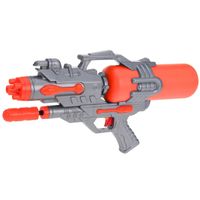 1x  Waterpistool/waterpistolen 46 cm oranje met pomp   -