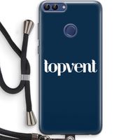 Topvent Navy: Huawei P Smart (2018) Transparant Hoesje met koord