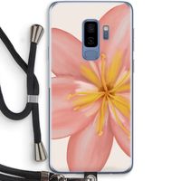 Pink Ellila Flower: Samsung Galaxy S9 Plus Transparant Hoesje met koord