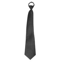 Carnaval verkleed accessoires stropdas - zwart - polyester - heren/dames - thumbnail
