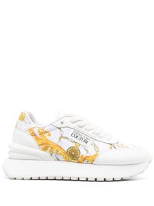 Versace Jeans Couture baskets à patch logo - Blanc