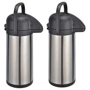 2x Stuks RVS thermosflessen / isoleerkannen van 3 liter