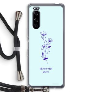Bloom with grace: Sony Xperia 5 Transparant Hoesje met koord