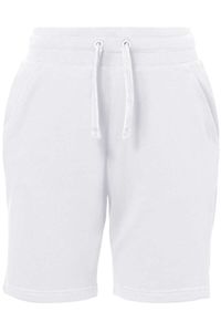 HAKRO Regular Fit Korte joggingbroek wit, Effen