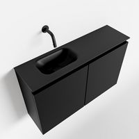 Toiletmeubel Mondiaz Ture | 80 cm | Meubelkleur Urban | Eden wastafel Urban Links | Zonder kraangat