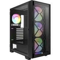 Montech air 1000 premium midi tower behuizing (zwart | 3x usb-a | tempered glass)