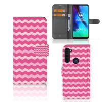 Motorola Moto G Pro | Telefoon Hoesje | Waves Pink | Portemonnee hoesje