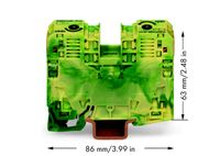 WAGO 285-137 Aardingsklem 16 mm Spanveer Toewijzing: Terre Groen, Geel 1 stuk(s) - thumbnail