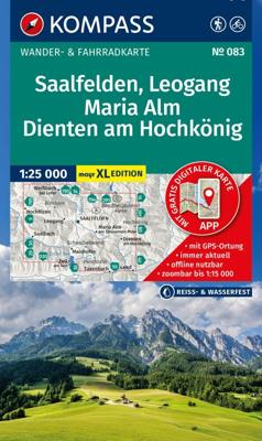 Wandelkaart 083 XL Saalfelden, Leogang, Maria Alm, Dienten am Hochkönig | Kompass