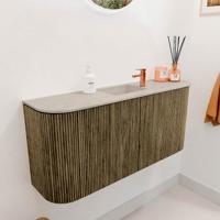Toiletmeubel Mondiaz Joya Dlux | 93.2 cm | Meubelkleur Dusk | Faye wastafel Opalo Wasbak Midden | 1 kraangat