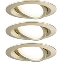 Paulmann 92406 Nova Coin LED-inbouwlamp Set van 3 stuks LED 6 W Goud (mat)